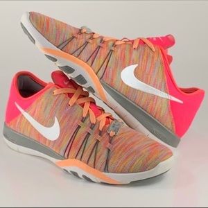 Nike Free TR 6 AMP Training Shoe Gray/Pink Sz 7.5